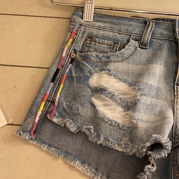 Harper denim cutoff shorts distressed size 26​​ - Picture 5 of 7